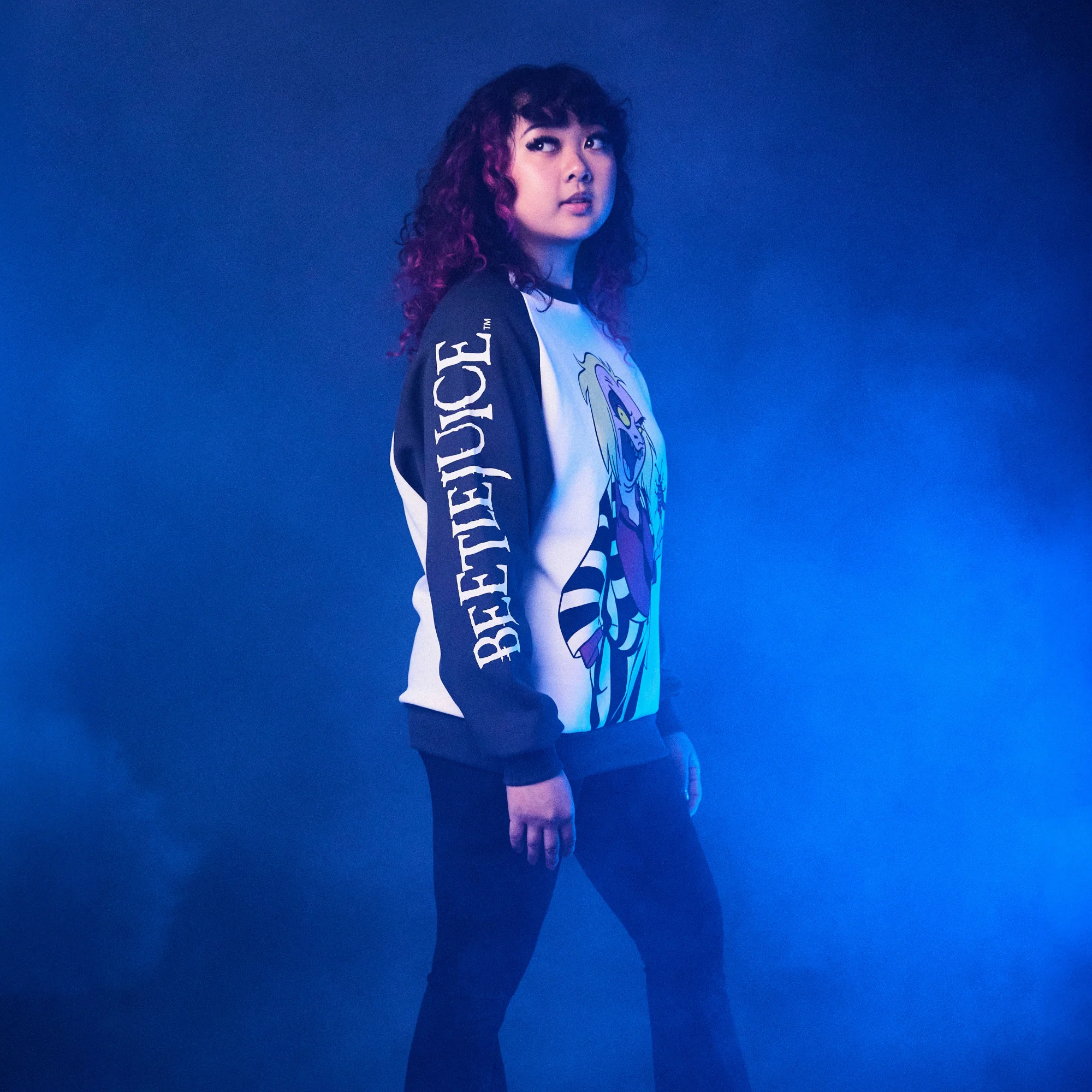 Beetlejuice Retro Raglan Sweater - Image 3