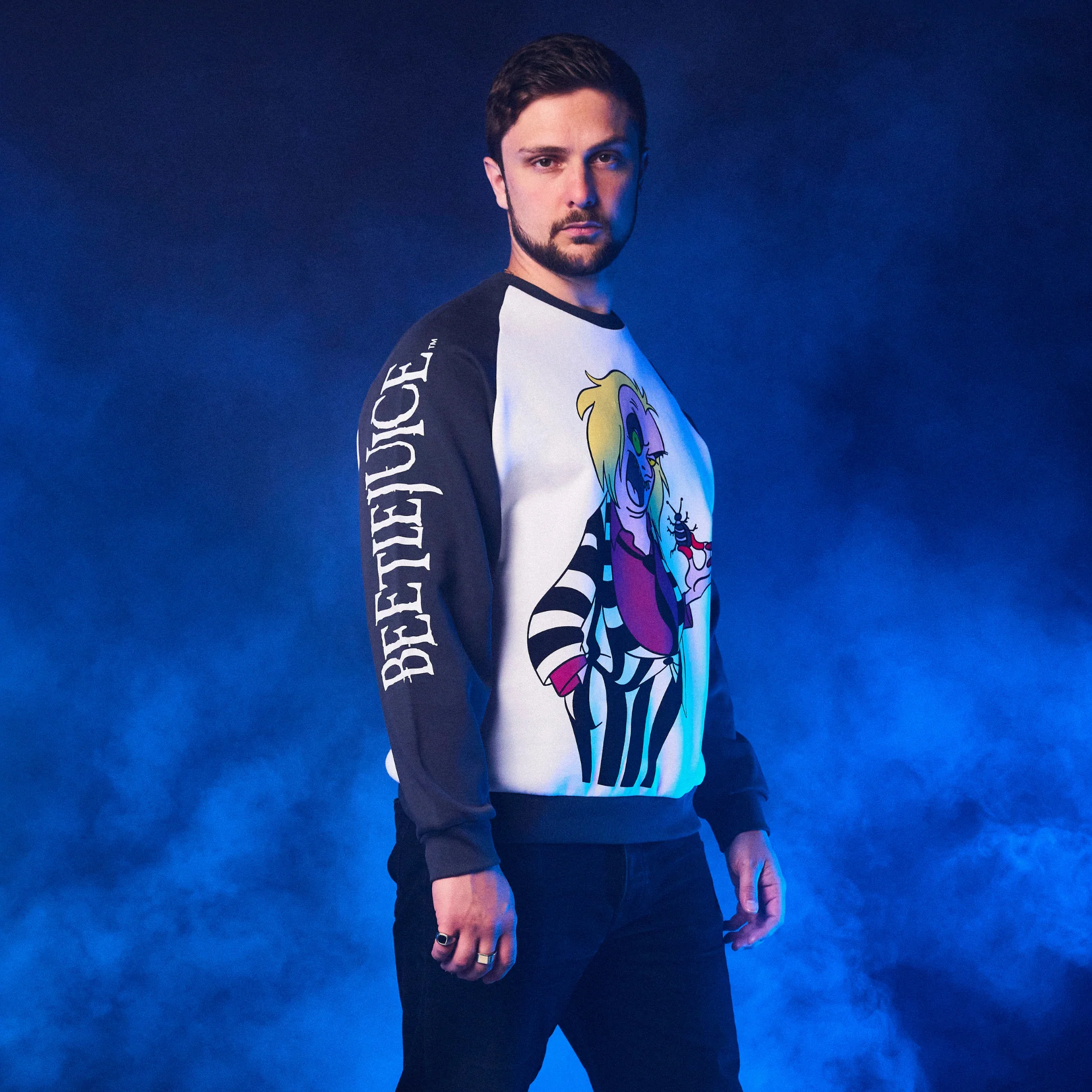 Beetlejuice Retro Raglan Sweater - Image 4
