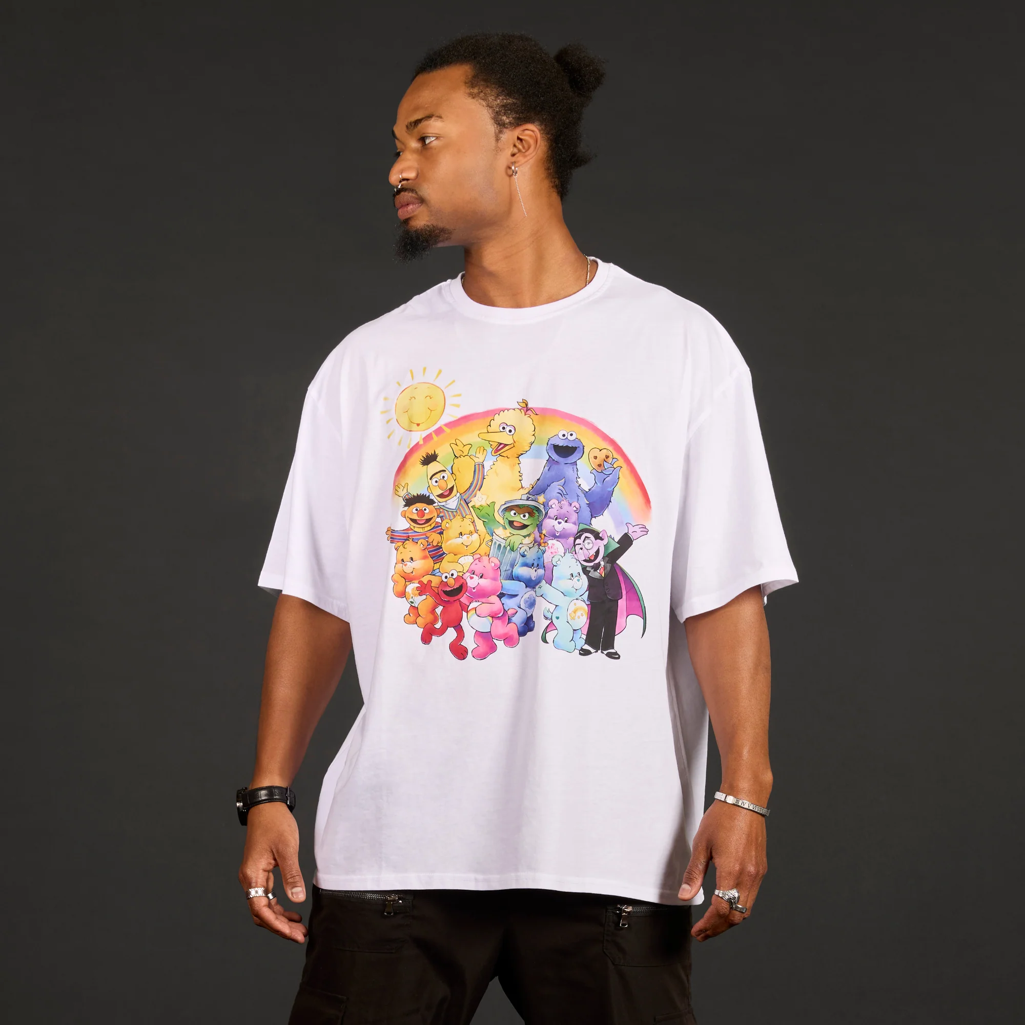 Care Bears x Sesame Street Drop Sleeve T-Shirt - Image 2