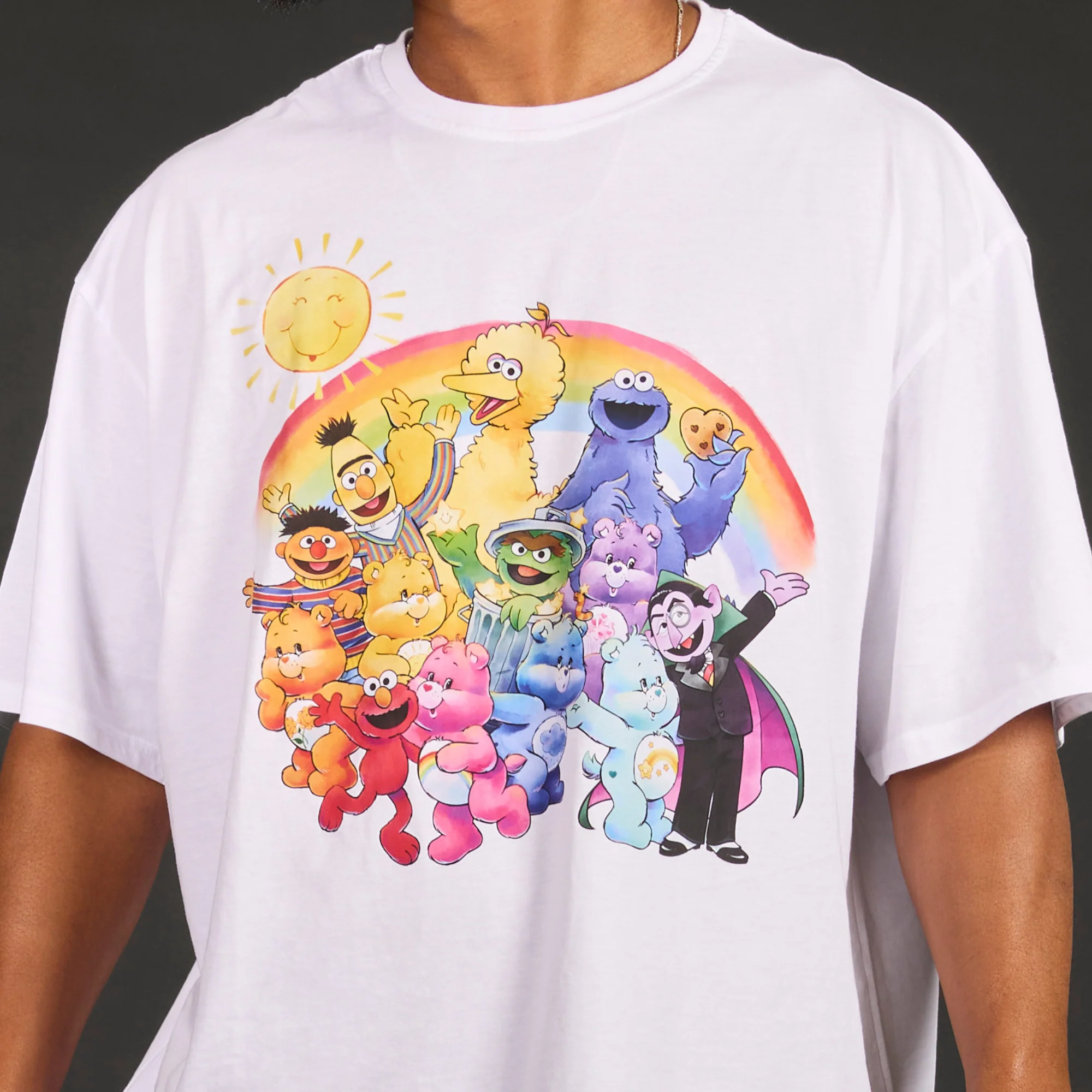 Care Bears x Sesame Street Drop Sleeve T-Shirt - Image 4