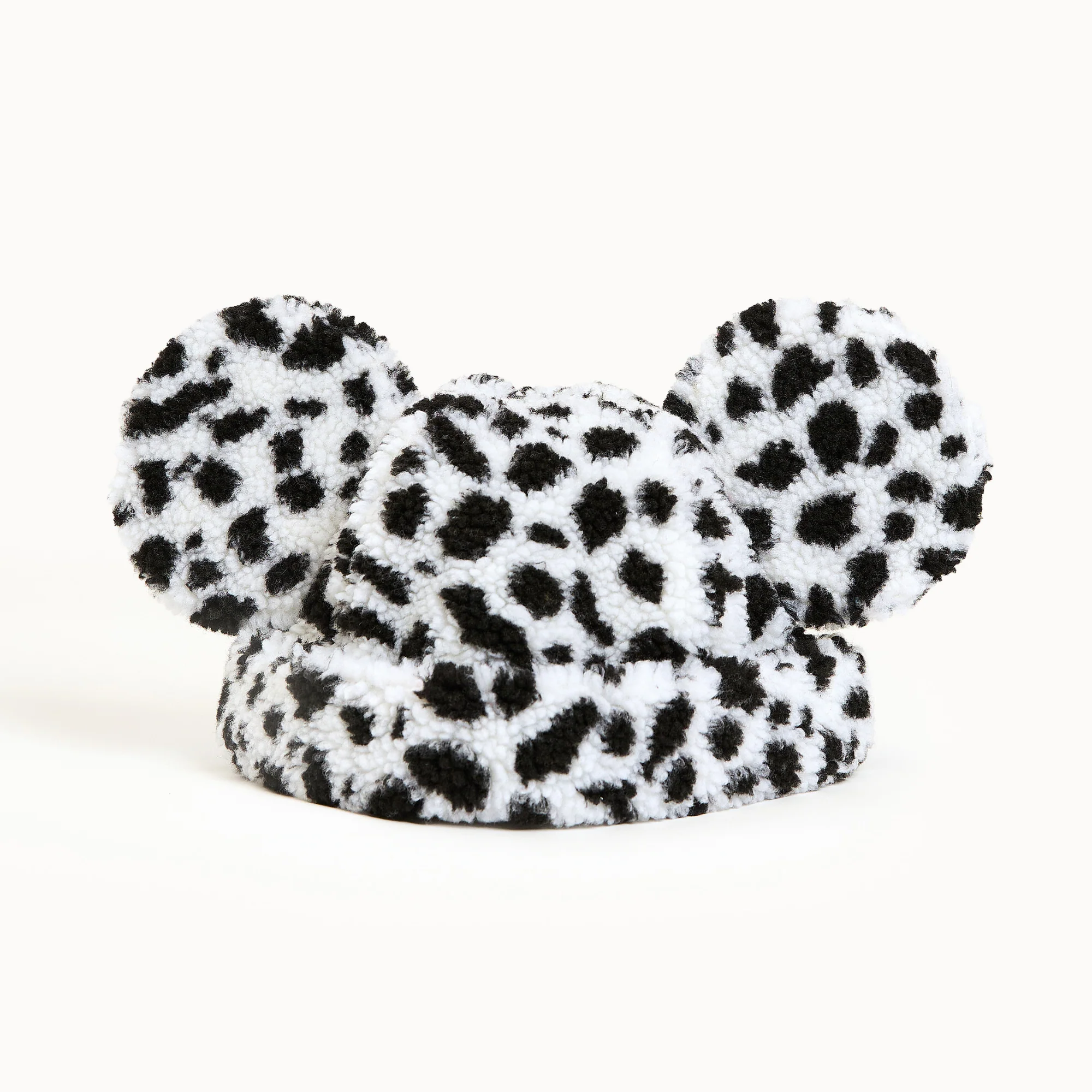 Dalmatian Print Mickey Sherpa Beanie - Image 4