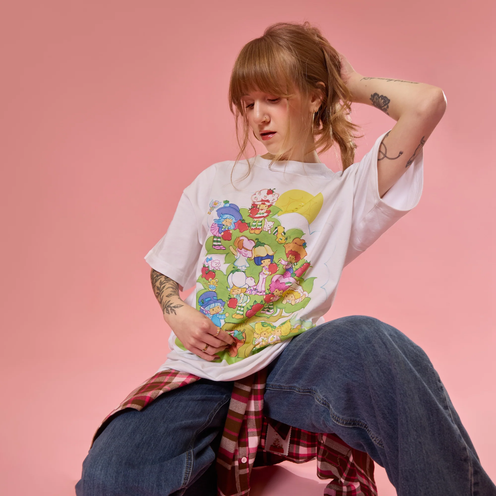 Strawberry Shortcake Drop Sleeve T-Shirt - Image 3
