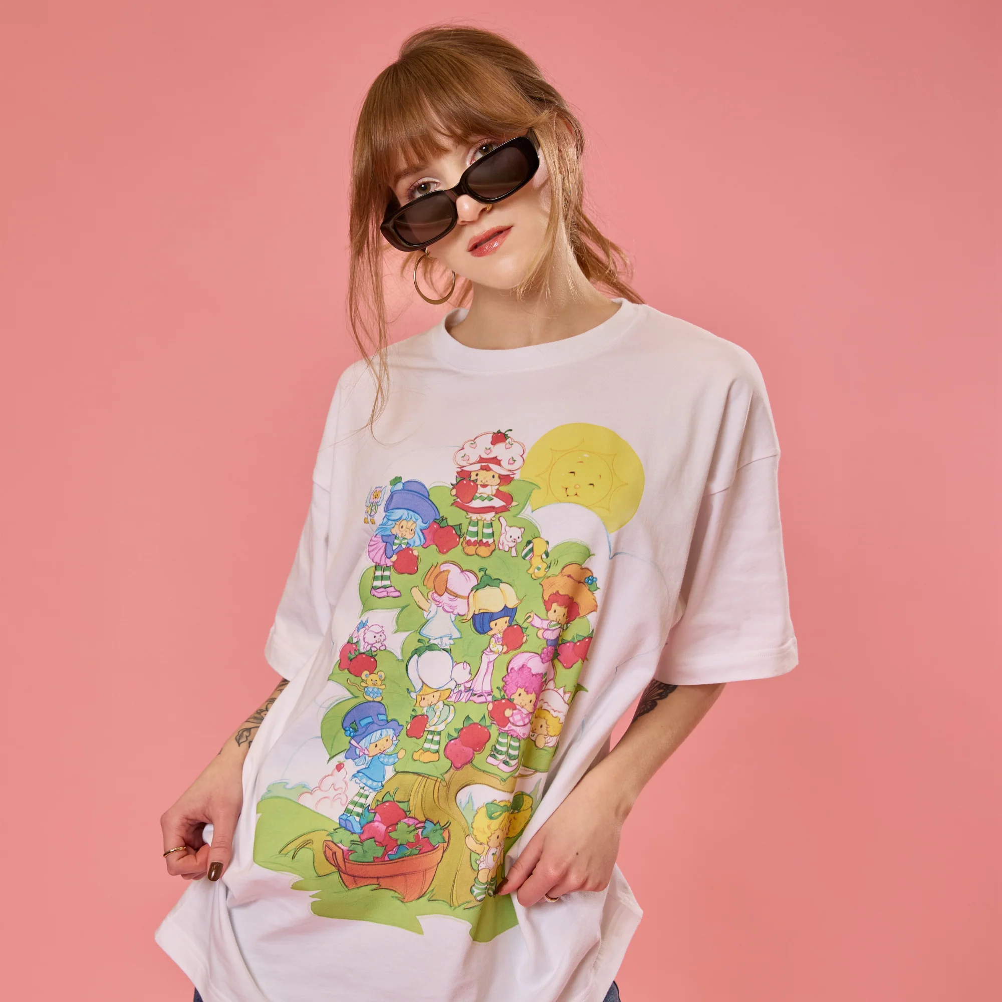 Strawberry Shortcake Drop Sleeve T-Shirt - Image 5